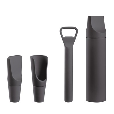 blomus Ilo Magnet Gray 4 Piece Wine Accessory Set