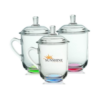 13 oz. Glass Coffee Mugs with Lids