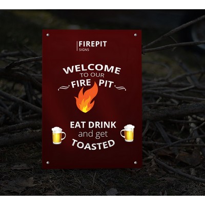 Reflective Firepit Signs (1ft x 1ft/Sqft)