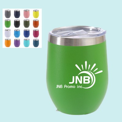 12 Oz. Insulated Wine Tumbler with Lid