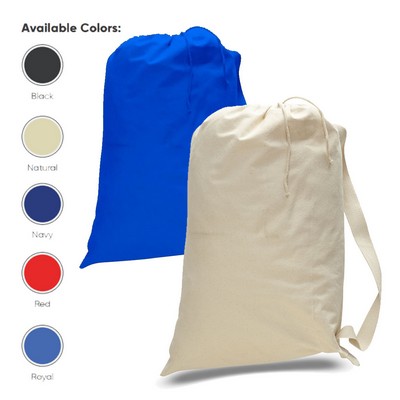 Large Heavy Canvas Drawstring Bag / Laundry Bag