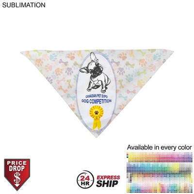 24 Hr Express Ship - Large Dog Bandana, 32x22x22, Stitched Edges, Sublimated Edge to Edge