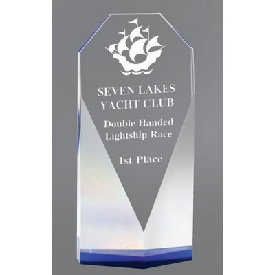 Blue Diamond Crystal Award, 7 3/4"H