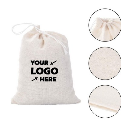 Natural Color Cotton Pouch Bag