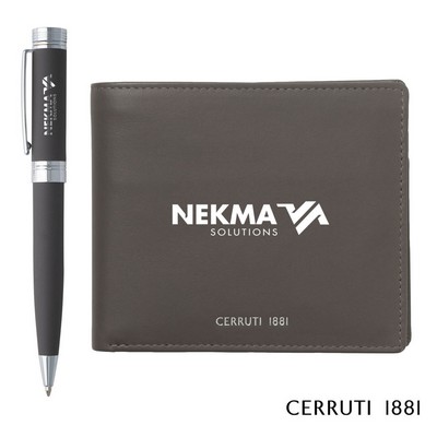 Cerruti 1881® Zoom Card Wallet & Fountain Pen Gift Set - Navy