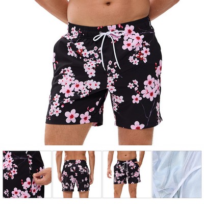 Men's Swim Trunks Board Shorts Quick Dry Mens Swimming Trunks with Compression Liner