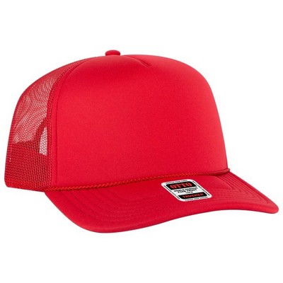 Otto High Crown 5 Panel Foam Trucker Hat w/Mesh