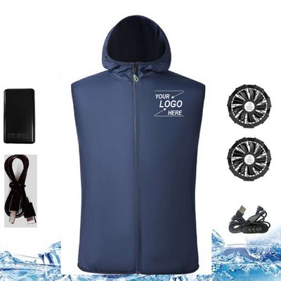 Cooling Air Conditioned Vest With Hood