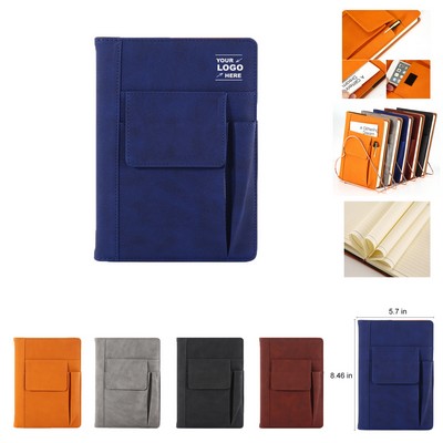 PU Notebook with Phone/Pen Holder