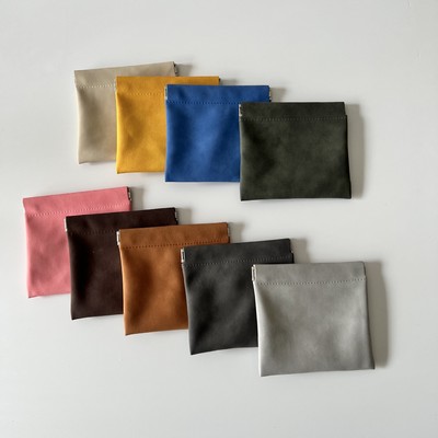 PU Self-closing Shrapnel Mini Storage Bag