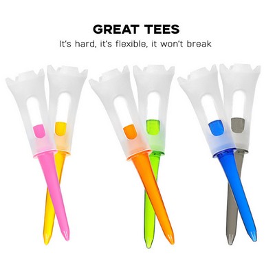 3.27-Inch PVC Multi-Color Golf Tees