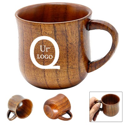 Wooden Tea Cup W/ Handle