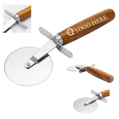 Wooden Handle Pizza Wheel Cutter