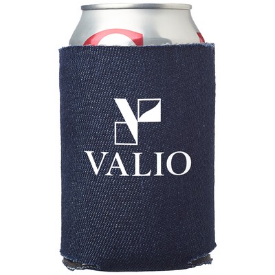 Blue Jean Collapsible Foam Can Coolers