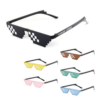 Narrow Pixel Multi-Color Sunglasses