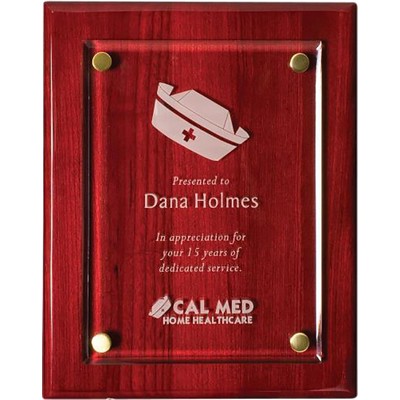 Floating Rosewood Award Plaque 10.5"x13"