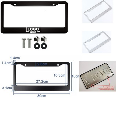 Black License Plate Frame Standard Size