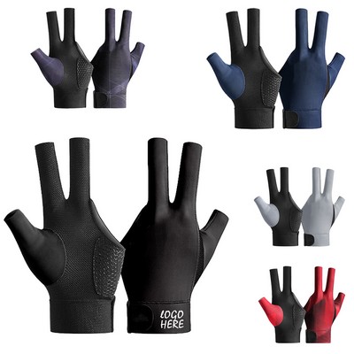 Anti-Slip Billiard Glove With Stretchable Design For Left Hand