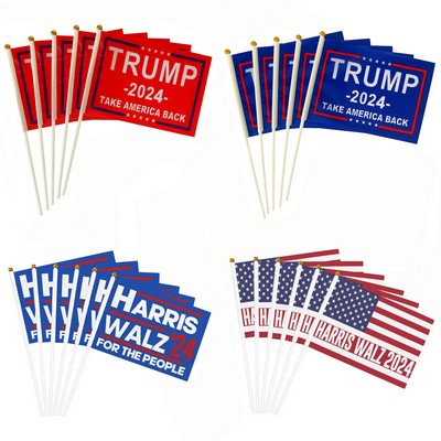 Trump/Harris 2024 Mini Handheld Flags