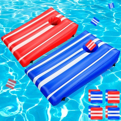 Swim Corn-hole Game Set Inflatable Pool Toy