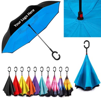 Hands-Free Reverse Folding Umbrella