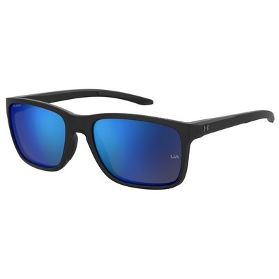 Under Armour® UA Hustle Sunglasses w/Gray Blue Lenses