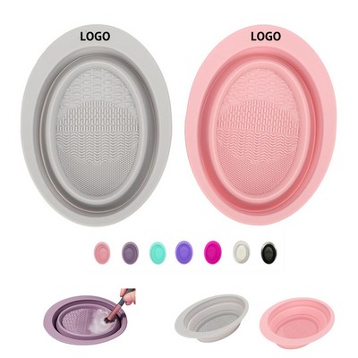 Foldable Silicone Makeup Brush Cleaning Bowl