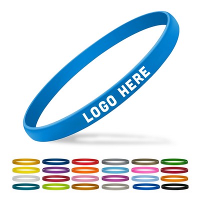 Solid Color Slim Silicone Bracelet