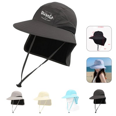 Quick Dry Bucket Hat with Neck Flap