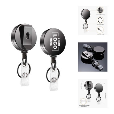 Heavy Duty Metal Badge Reel with Belt Clip