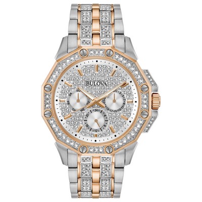 Bulova Watches Men's & Ladies' Octava Collection Two-Tone Crystal Bracelet Watch