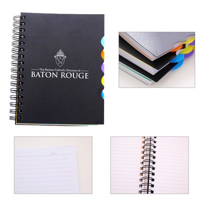 Hardcover Spiral Notebook with Page Dividers