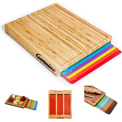 Wooden Cutting Board with 6 Mat