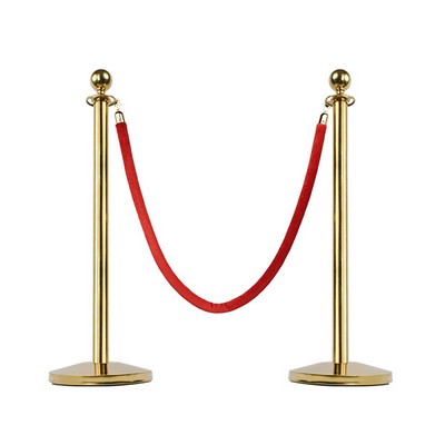 Crowd Control Stanchions With Velvet Rope (1.04ft x 3.28ft)