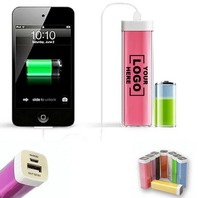 Portable Lipstick Case Power Bank 2600mAh