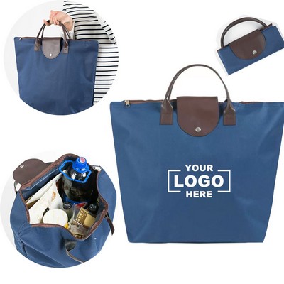 Foldable Oxford Cloth Tote Bag for Travel and Shopping