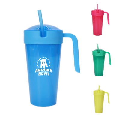 25oz Reusable Beverage Cup with Straw & Lid - OCEAN