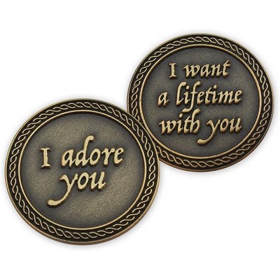 Custom Romantic Love Expression Antique Gold Plated Pocket Coin Love Gift Commemorative Coins