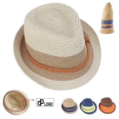 Kids' Summer Beach Sun Protective Straw Hat