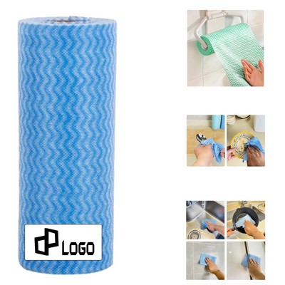 9.8 X 9.8Inch Disposable Cleaning Cloth Roll 50 Sheets