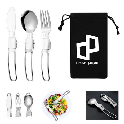 Stainless Steel Folding Flatware Set