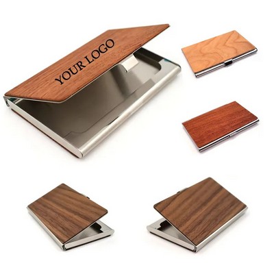 Personalized Wood Business Card Case Holder