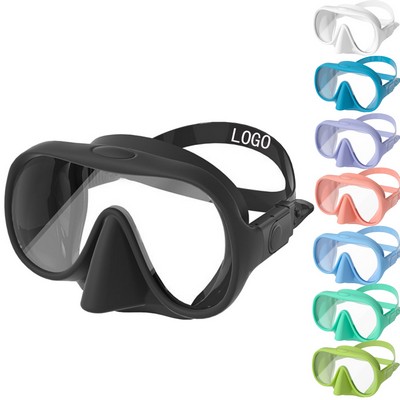 Scratch Resistant Lenses with Liquid Silicone Edging Diving Goggles