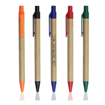 Retractable Kraft Ballpoint Pen