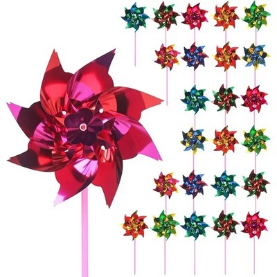 Colorful Spinning Rainbow Pinwheel for Outdoor Fun and Decor