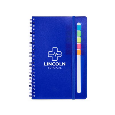 Prime Line Semester Spiral Notebook With Sticky Flags 6.25" X 8.5"