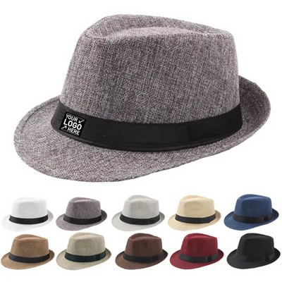 Short Brim Fedora Classic Summer Beach Sun Hat Panama Cap