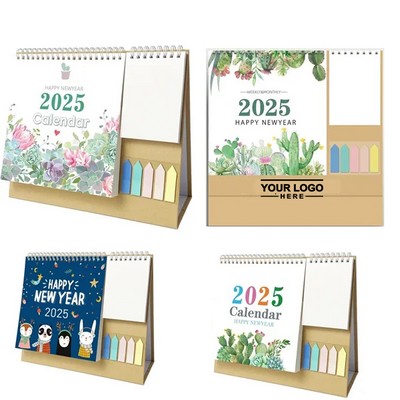 2025 Desk Calendar with Flip Design for Convenient Organization