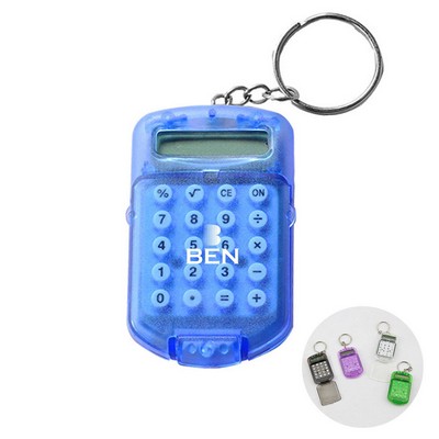 Portable calculator keychain pendant