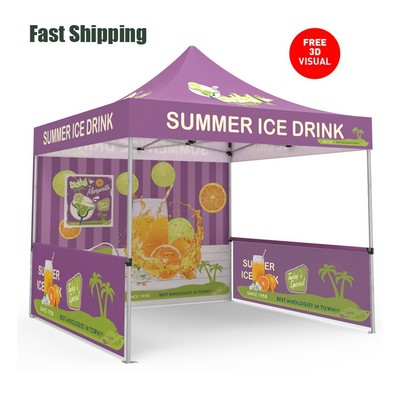 10' x10' Outdoor Canopy Tent Package with Dye Sublimation Logo